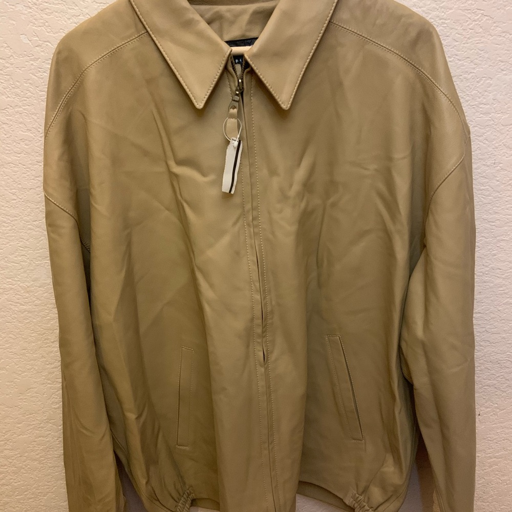Moda Scapa men soft leather jacket with wool